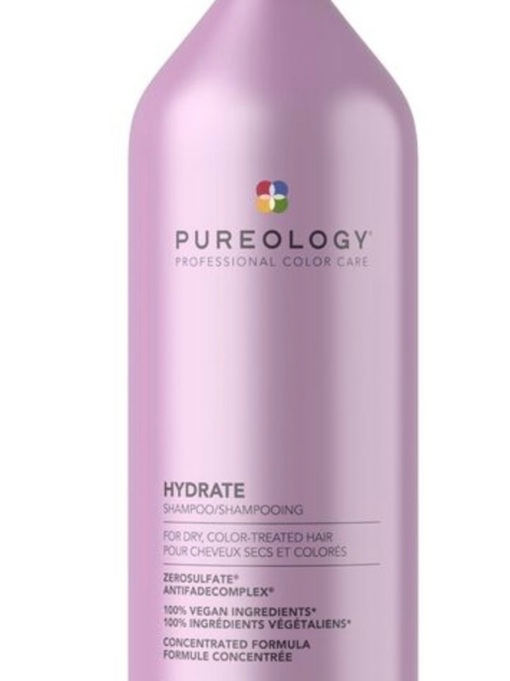 1 litre Pureology Hydrate Shampoo - Lavender Pink Bottle